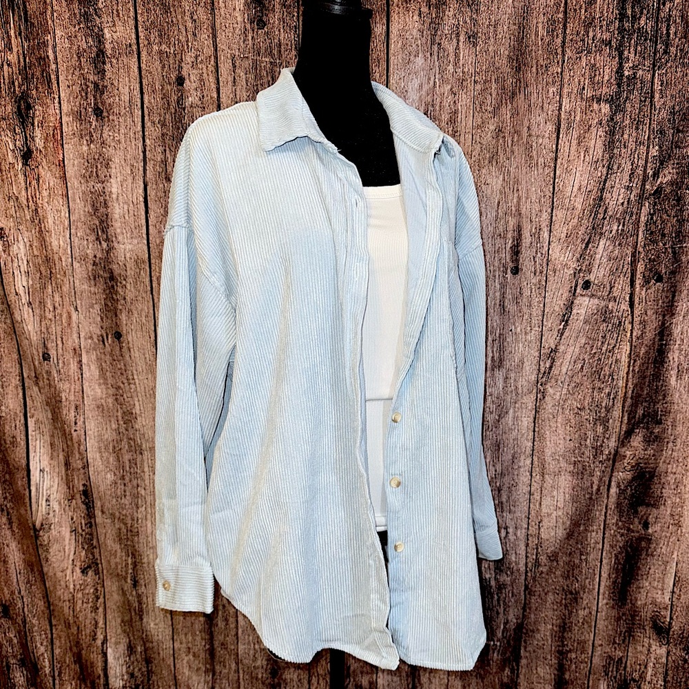 ASHLEY corduroy jacket shirt (shacket) 🩵